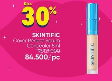 Skintific Cover Perfect Serum Concealer  Diskon 30%, Harga Promo Rp84.500, Harga Normal Rp121.000