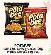 Promo Harga POTABEE Snack Potato Chips Wagyu Beef Steak, Melted Cheese 57 gr - Indomaret