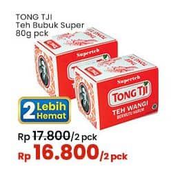 Promo Harga Tong Tji Teh Bubuk Super 80 gr - Indomaret