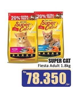 Promo Harga SUPER CAT Makanan Kucing Fiesta Adult 1800 gr - Hari Hari