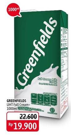 Promo Harga GREENFIELDS UHT Full Cream 1000 ml - Alfamidi