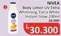 Promo Harga Nivea Body Lotion UV Extra Whitening, Extra White Instant Glow 200 ml - Alfamidi