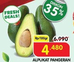 Promo Harga Alpukat Pangeran per 100 gr - Superindo