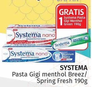 Promo Harga SYSTEMA Toothpaste Menthol Breeze, Spring Fresh 190 gr - LotteMart