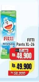 Promo Harga Fitti Pants XL26 26 pcs - Alfamart