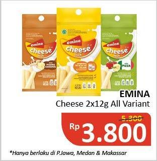 Promo Harga EMINA Cheese Stick All Variants per 2 pouch 12 gr - Alfamidi