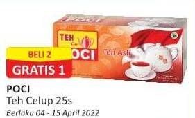 Promo Harga Cap Poci Teh Celup per 25 pcs 2 gr - Alfamart