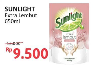 Promo Harga Sunlight Pencuci Piring Extra Lembut 650 ml - Alfamidi