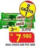 Promo Harga MILO Choco Bar per 3 pcs 15 gr - Superindo