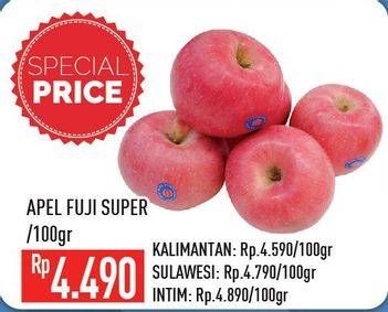 Promo Harga Apel Fuji Super per 100 gr - Hypermart