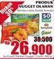 Promo Harga SO GOOD Chicken Nugget Garlic 400 gr - Giant