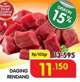 Promo Harga Daging Rendang Sapi per 100 gr - Superindo