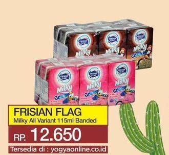 Promo Harga FRISIAN FLAG Susu UHT Milky All Variants 115 ml - Yogya