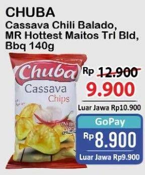 Promo Harga Chuba Cassava Chips/Mr Hottest Maitos Tortilla Chips  - Alfamart