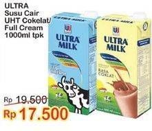 Promo Harga ULTRA MILK Susu UHT Coklat, Full Cream 1000 ml - Indomaret
