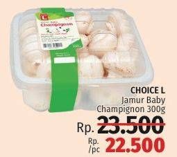 Promo Harga CHOICE L Jamur Baby Champignon 300 gr - LotteMart