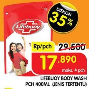 Promo Harga Lifebuoy Body Wash 400 ml - Superindo