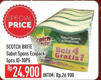 Promo Harga 3M SCOTCH BRITE Sabut Spon ID-30P5 5 pcs - Hypermart