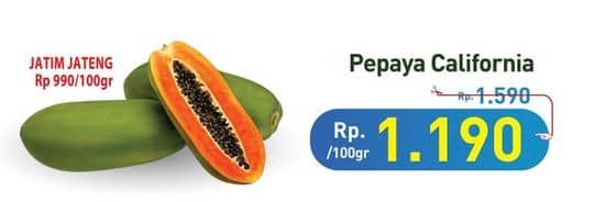 Promo Harga Pepaya California per 100 gr - Hypermart