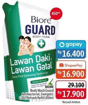 Promo Harga BIORE Guard Body Foam Active Antibacterial, Energetic Cool, Lively Refresh 450 ml - Alfamidi