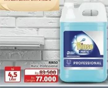 Promo Harga Rinso Detergent Matic Liquid Professional 4500 ml - Lotte Grosir