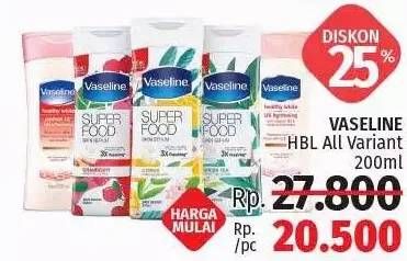Promo Harga VASELINE Intensive Care All Variants 200 ml - LotteMart