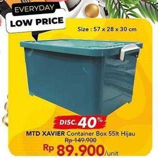 Promo Harga MULTINDO Xavier Container Box Solid 55000 ml - Carrefour