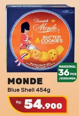 Promo Harga MONDE Butter Cookies 454 gr - Yogya