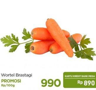 Promo Harga Wortel Berastagi per 100 gr - Carrefour