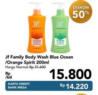 Promo Harga JF Family Body Wash Orange Spirit, Blue Ocean 200 ml - Carrefour