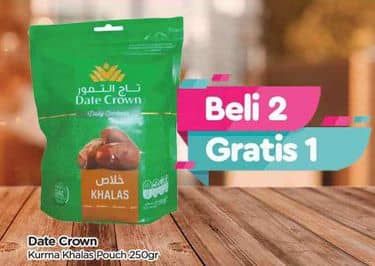 Promo Harga Date Crown Kurma Premium Khalas 250 gr - TIP TOP