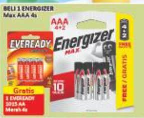 Promo Harga Energizer Battery Alkaline Max AAA 4 pcs - Alfamart