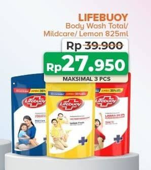 Promo Harga Lifebuoy Body Wash Total 10, Mild Care, Lemon Fresh 850 ml - Yogya