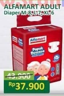 Promo Harga Alfamart Adult Diapers M8, L7, XL6 6 pcs - Alfamart