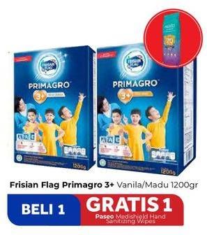 Promo Harga FRISIAN FLAG Primagro 3+ Vanilla, Madu 1200 gr - Carrefour