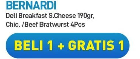 Promo Harga Bernardi Delicatessen Sausage Breakfast Sausage With Cheese, Chicken Bratwurst, Beef Bratwurst With Blackpaper 190 gr - Hypermart