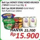 Promo Harga Honey Star, Koko Krunch, Bear Brand  - Alfamidi