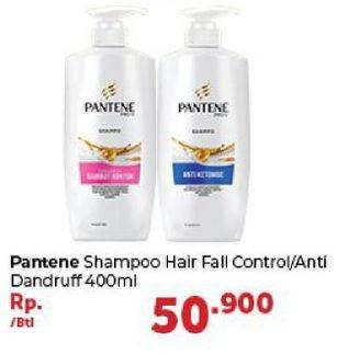 Promo Harga PANTENE Shampoo Anti Dandruff, Hair Fall Control 400 ml - Carrefour