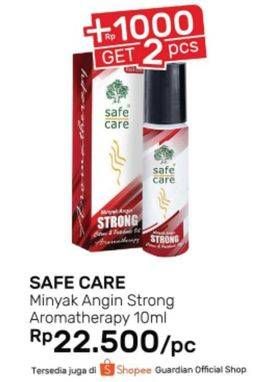 Promo Harga SAFE CARE Minyak Angin Aroma Therapy Strong 10 ml - Guardian