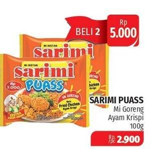 Promo Harga SARIMI Mi Instan Goreng Puass Fried Chicken 100 gr - Lotte Grosir