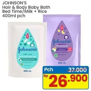 Promo Harga Johnsons Baby Milk Bath Milk + Rice 400 ml - Indomaret