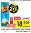Promo Harga Hydro Coco Minuman Kelapa Original 1000 ml - Superindo