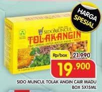 Promo Harga Sido Muncul Jamu Tolak Angin Cair + Madu per 5 sachet 15 ml - Superindo