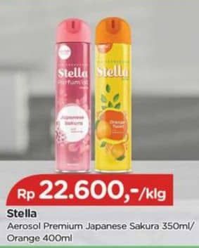 Promo Harga Stella Aerosol Japanese Sakura, Orange 400 ml - TIP TOP