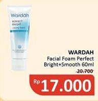 Promo Harga WARDAH Perfect Bright Facial Foam Bright + Smoothing 60 ml - Alfamidi