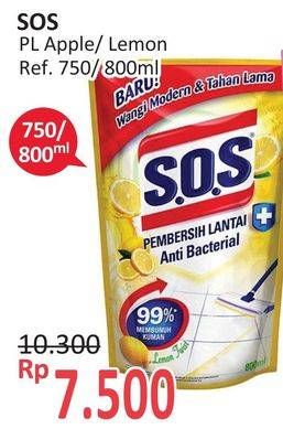 Promo Harga SOS Pembersih Lantai Apple, Lemon Twist 750 ml - Alfamidi