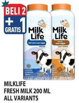Promo Harga Milk Life Fresh Milk All Variants 200 ml - Hypermart