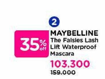 Promo Harga Maybelline The Falsies Lash Lift Waterproof Mascara 30 gr - Watsons