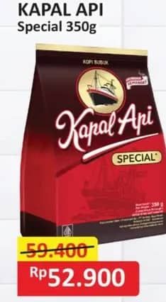 Promo Harga Kapal Api Kopi Bubuk Special 350 gr - Alfamart