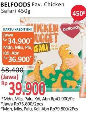 Promo Harga BELFOODS Nugget Chicken Nugget Safari 450 gr - Alfamidi